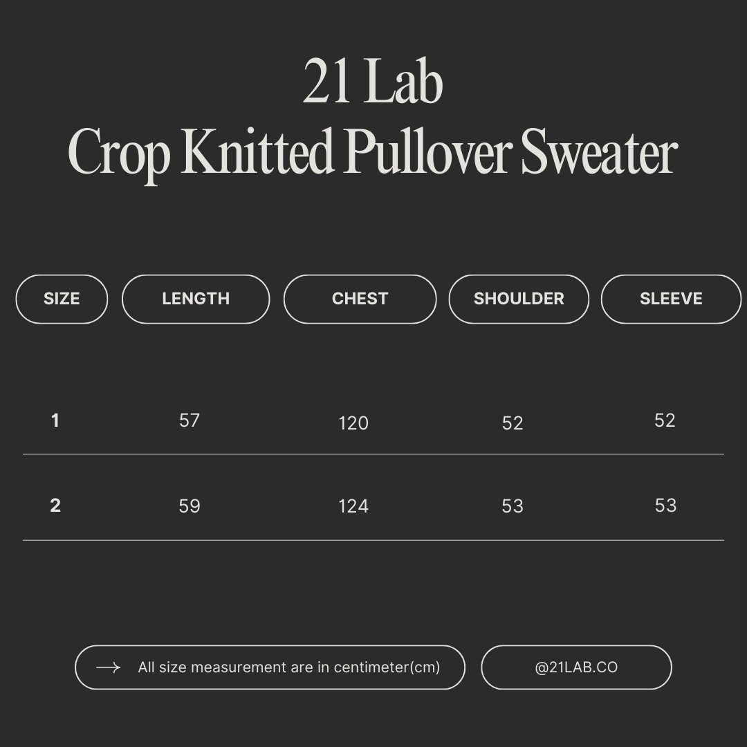 21 Lab Crop Knitted Pullover Sweater