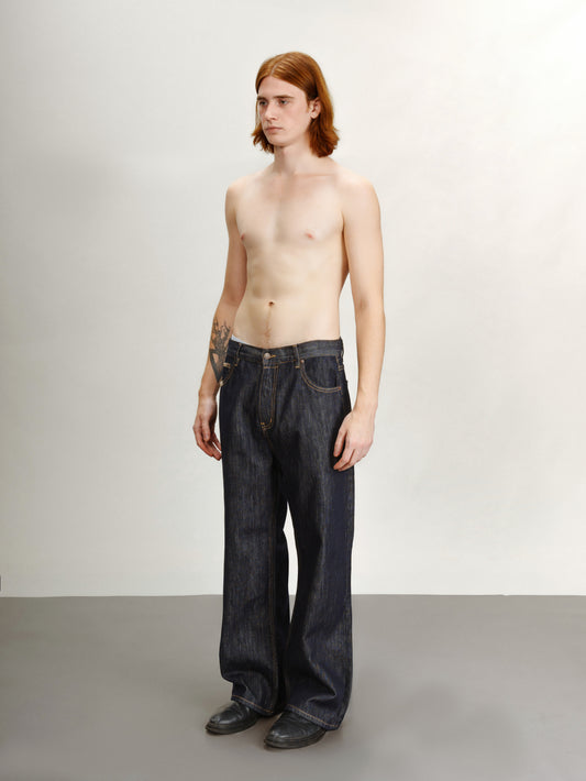 21 Lab Straight-Leg Raw Denim