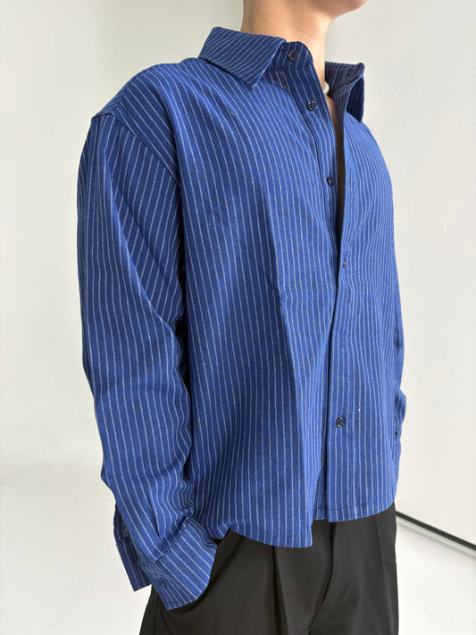 21 Lab Striped Crop Shirt