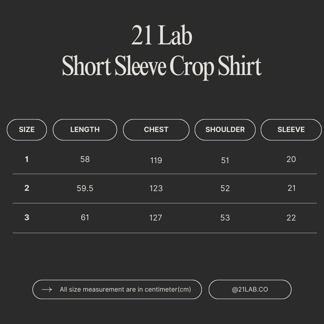 21 Lab Short Sleeve Crop Shirt