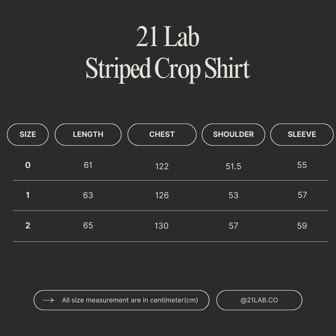 21 Lab Striped Crop Shirt