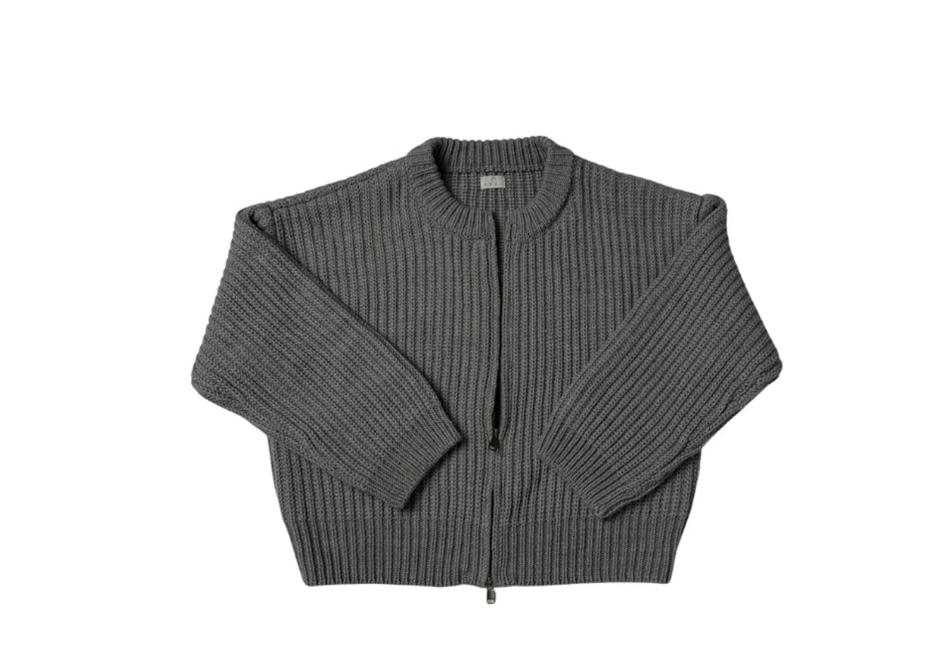 21 Lab Crop Zip Sweater