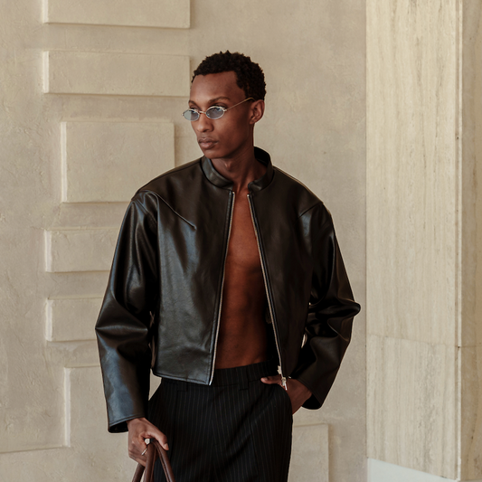 21 Lab Crop Racing Jacket