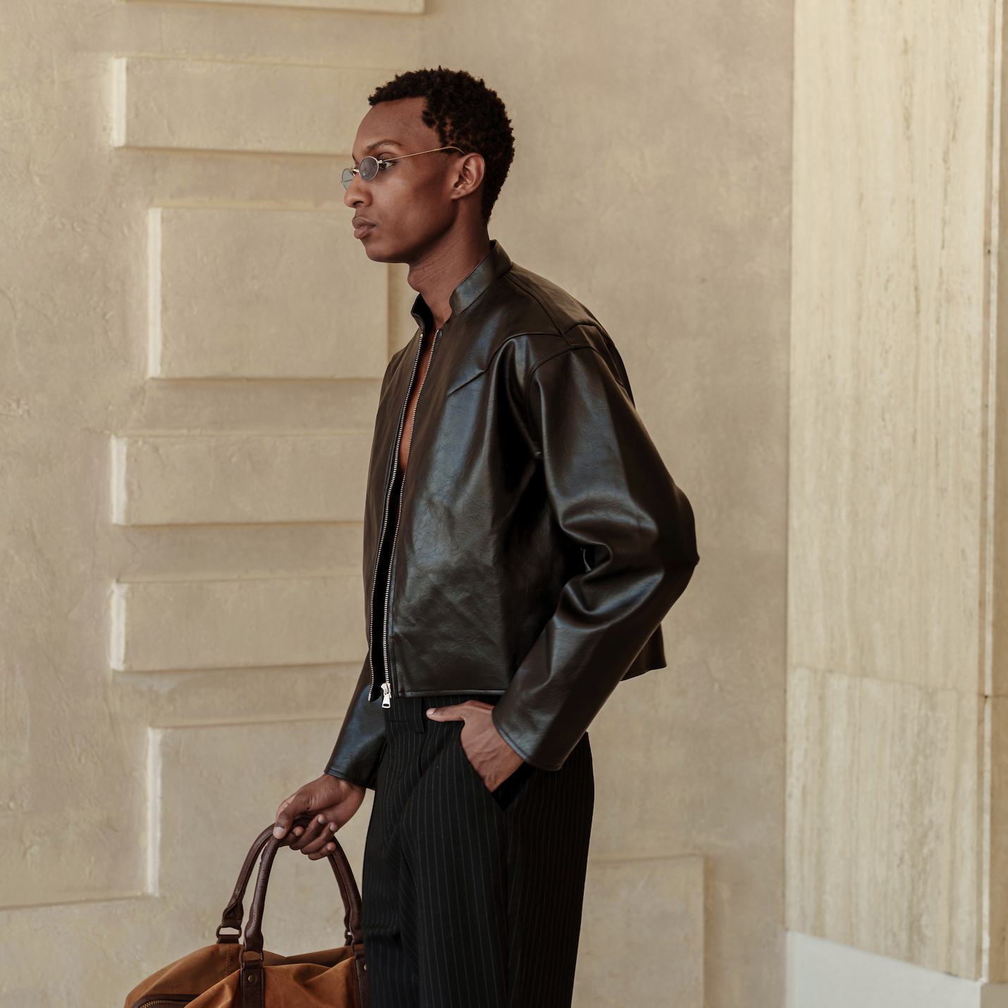 21 Lab Crop Racing Jacket