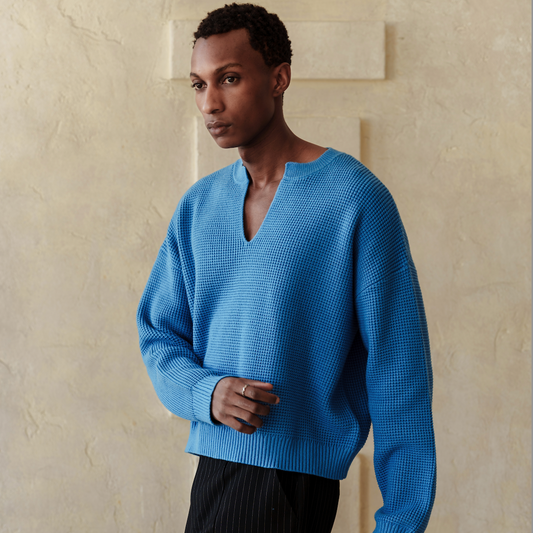 21 Lab Crop Knitted Pullover Sweater