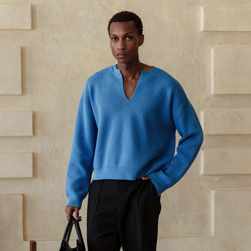 21 Lab Crop Knitted Pullover Sweater