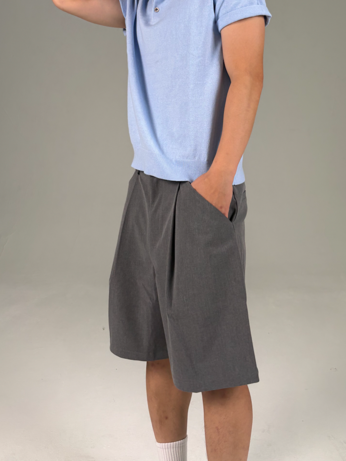 Tailored Shorts (Grey)(Black)