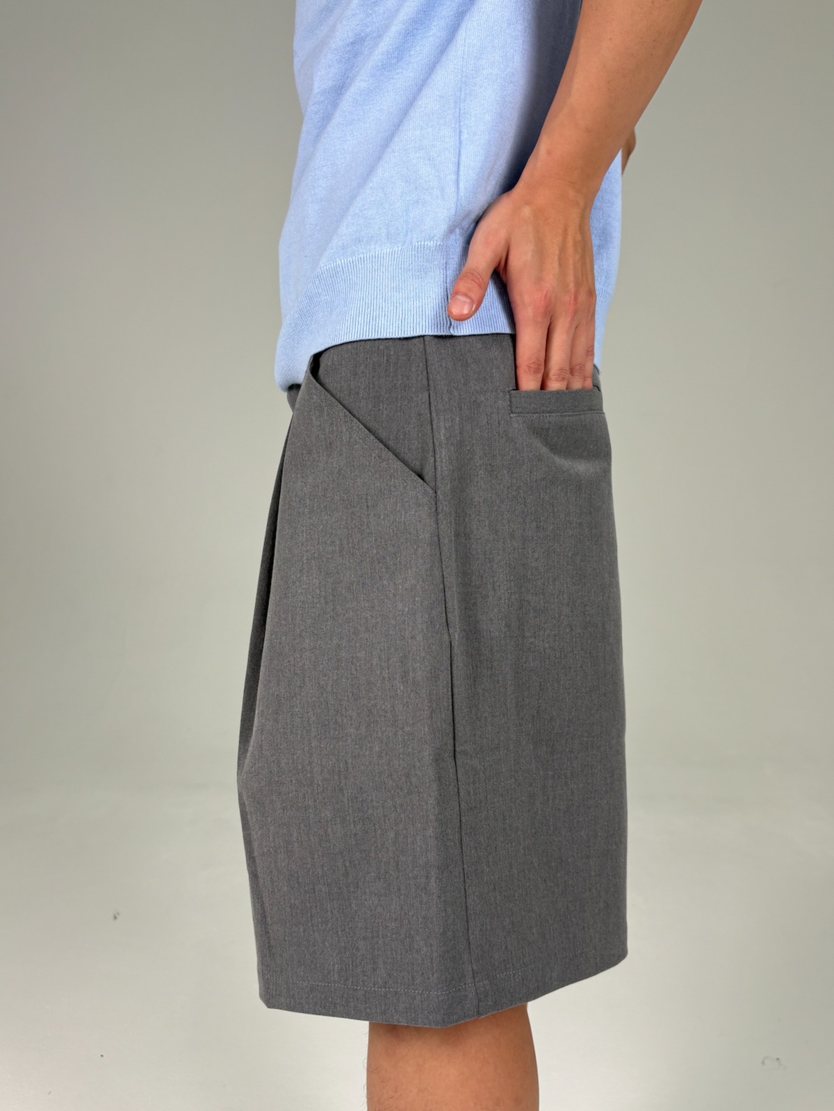 Tailored Shorts (Grey)(Black)