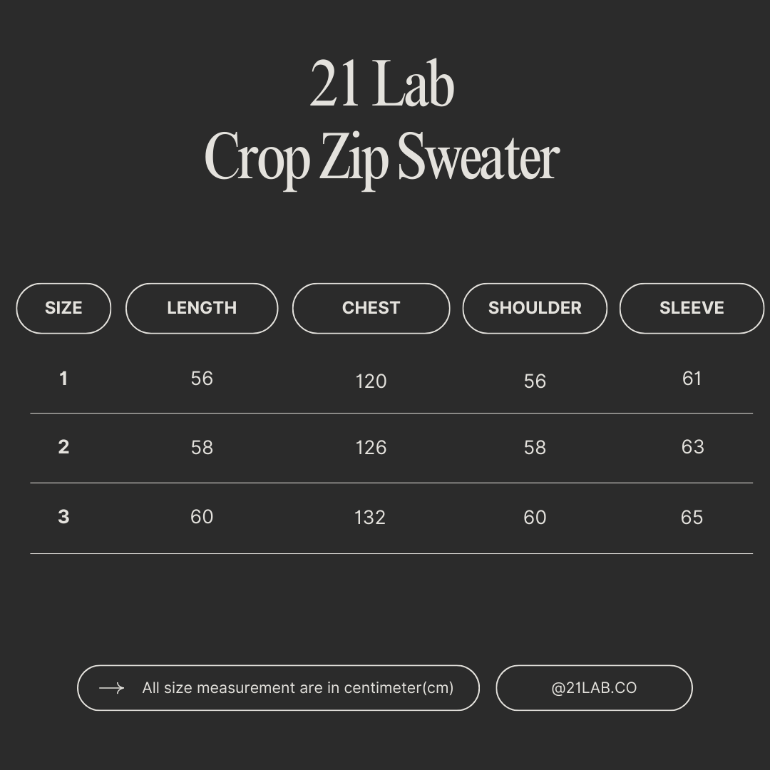21 Lab Crop Zip Sweater