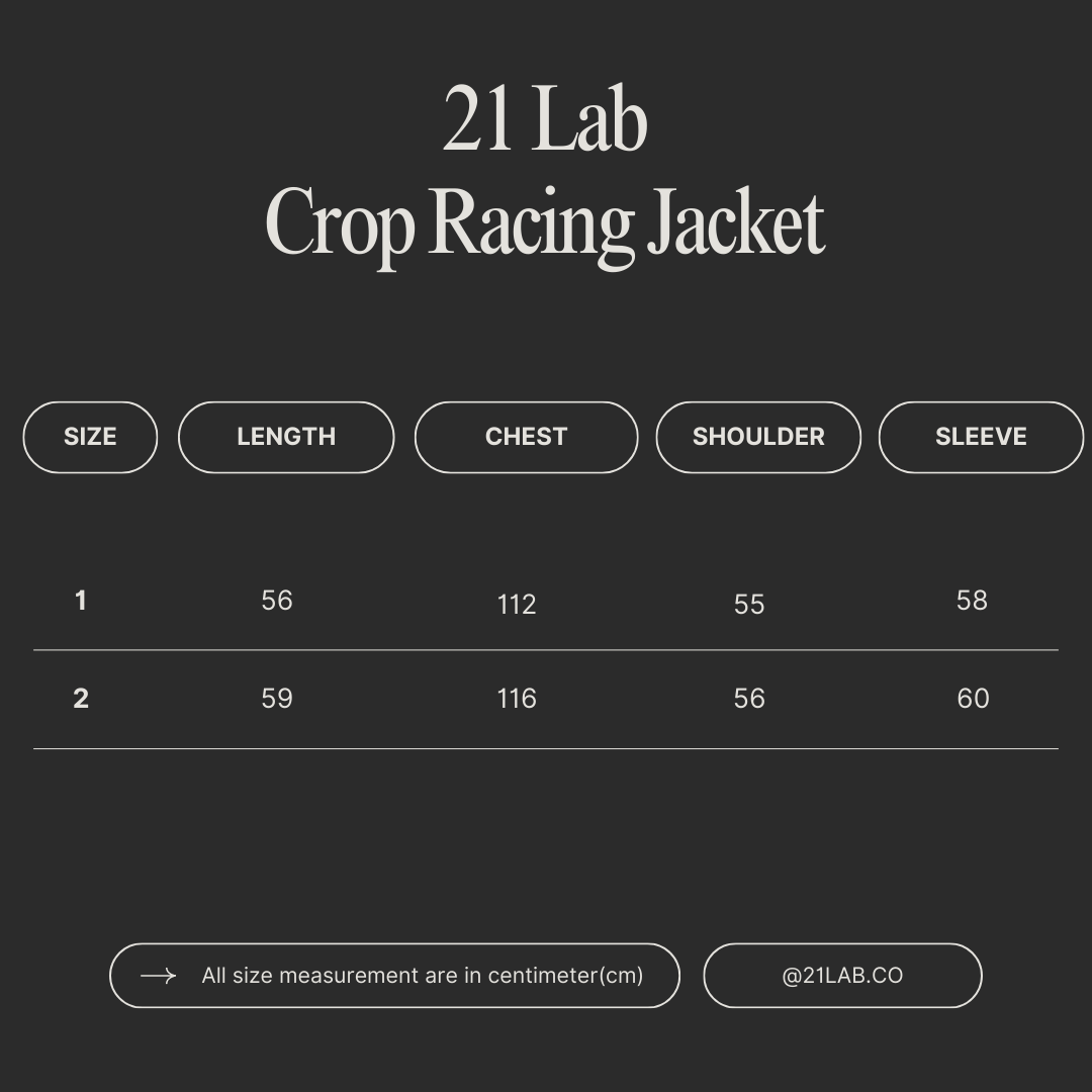 21 Lab Crop Racing Jacket