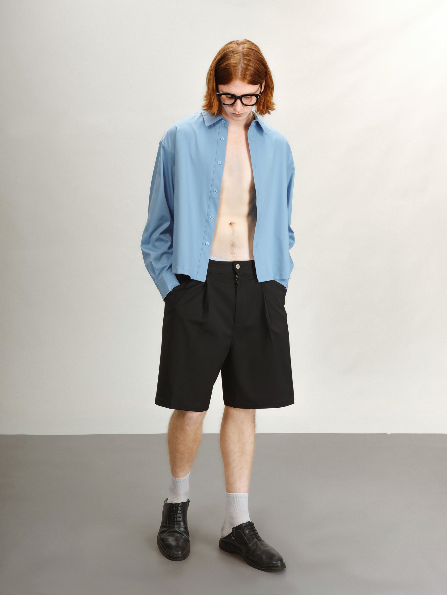 21 Lab Drape Crop Shirt