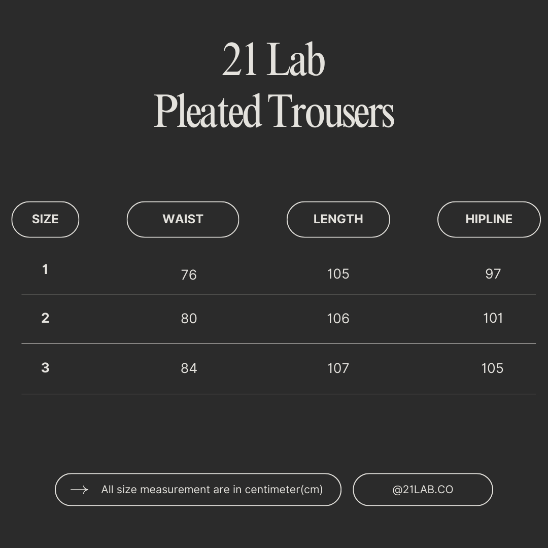 21 Lab Pleated Trousers