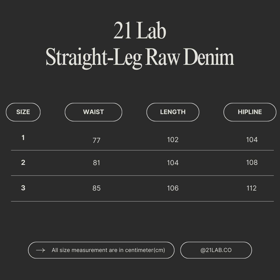 21 Lab Straight-Leg Raw Denim