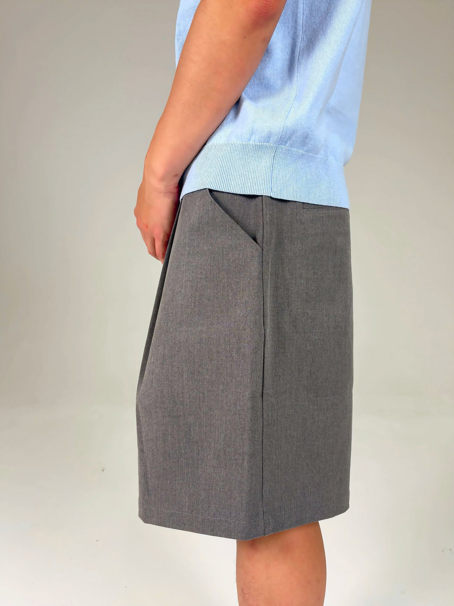 Tailored Shorts (Grey)(Black)