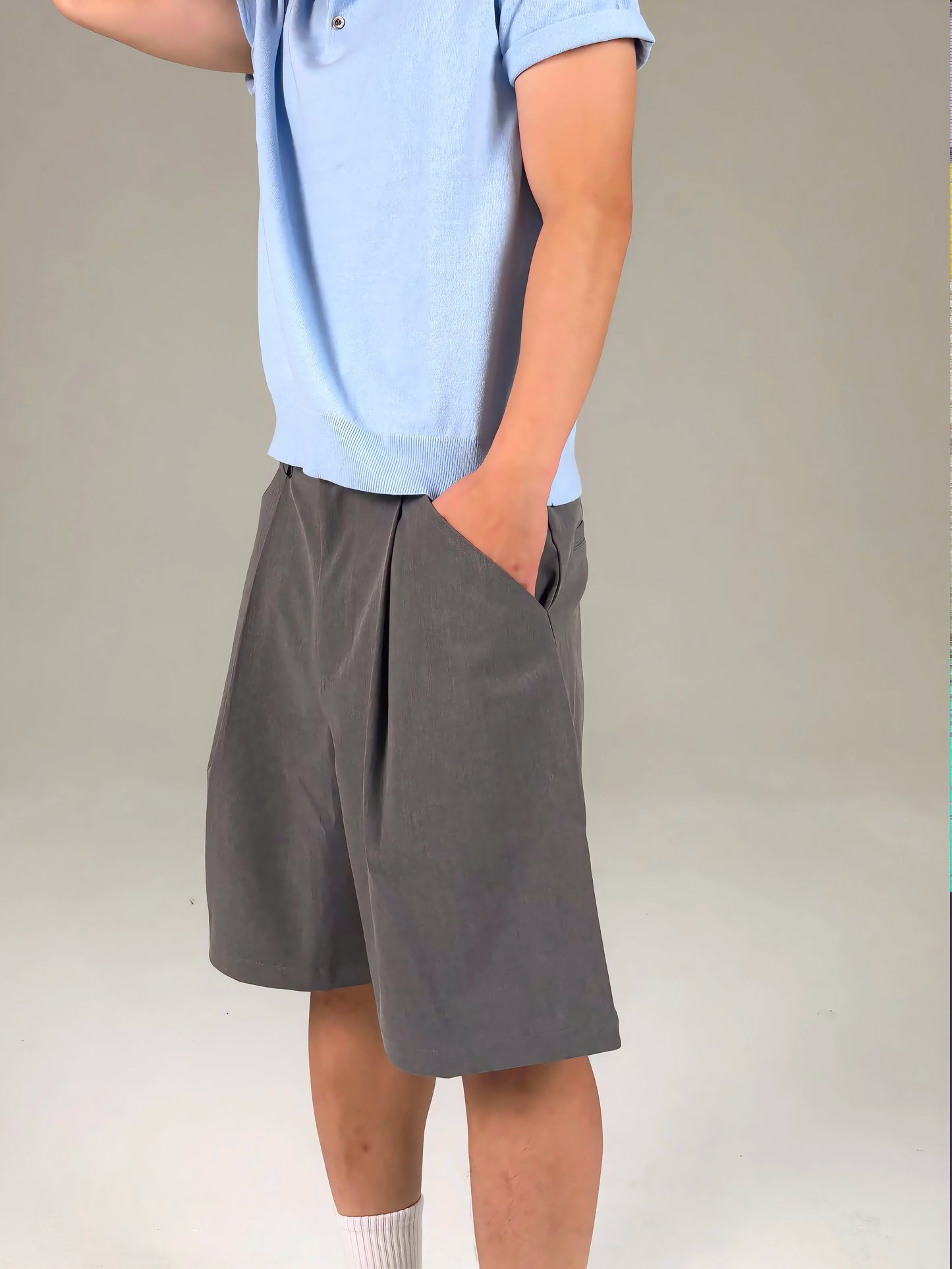 Tailored Shorts (Grey)(Black)